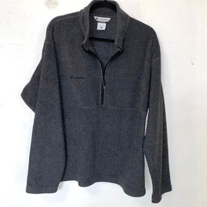 Men's Columbia 1/2 half Zip Grey Fleece Pullover Shirt  Size: XL